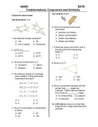 Congruent and similar triangles similar triangles. Congruence And Similarity Worksheet With Answers Worksheet List