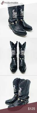 Harley Davidson Biker Boots 9 Western Black Biker Boots Boots Leather Motorcycle Boots