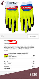 supreme fox racing gloves