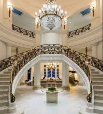 Grand Double Staircase In A Beverly Hills Mansion Foyer Foyers Staircase Staircases Homes Mansion Mansio Staircase Design Luxury Staircase Stairs Design