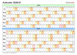 Sie können die kalender auch auf ihrer webseite einbinden oder in ihrer publikation abdrucken. Halbjahreskalender 2020 2021 Als Pdf Vorlagen Zum Ausdrucken