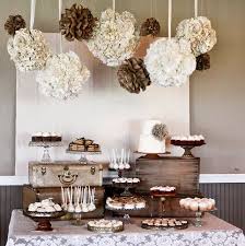 Burlap And Lace Party Decorations I Love Brown And Cream And The Wonderful Textures Bridal Shower Rustic Wedding Dessert Table Rustic Bridal