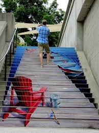 Public Art In Ottawa Outdoor Gallery Of Art In Streets And In The River Staircase Art Public Art Street Art