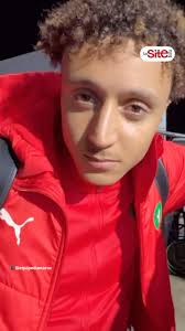 Eliesse Ben Seghir à son arrivée au stade d’honneur d’Oujda pour le match  Maroc