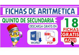 Word y pdf, puedes escoger la ficha de álgebra que desees. Fichas De Aritmetica Para Quinto De Secundaria Descarga Matematicas