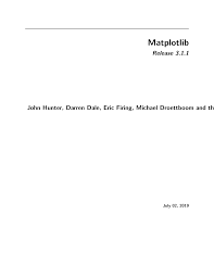 Https Matplotlib Org 3 1 1 Matplotlib Pdf