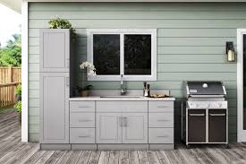 Palm Beach Rustic Gray Weatherstrong Outdoor Cabinetry Rustic Cabinets Cabinet Remodel Cabinetry