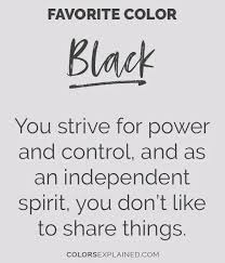 Favorite Color Black What Does It Say About You Colors Explained