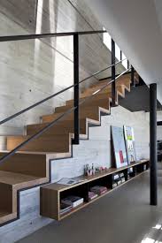 A Palette Of Concrete Black Steel And Wood Interior Stairs Stairs Design Interior Architecture Design