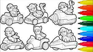 Free shipping on orders over $25 shipped by amazon. Paw Patrol On Cars Coloring Pages With Colored Markers ãƒšãƒ¼ã‚¸ã‚'ç€è‰²è»Šã®è¶³ãƒ'ãƒˆãƒ­ãƒ¼ãƒ« Youtube