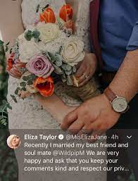 Eliza Taylor Clarke Griffin And Bob Morley Bellamy Blake Are Married The100 Elizataylor Bobmorley Married Wedding B Bob Morley Eliza Taylor Bellarke