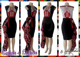 Black And White Traditional Wedding Attire Knee Length Fitted Swati Dress In Red Black And White With A Hip Frill Mariselaveludo Tr Traditional Outfits African Print Fashion Dresses African Fashion