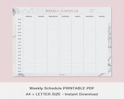 Marble Planner Weekly Calendar Printable Schedule Timetable Desk Calendar Student Planner Desk Planner Sunday Monday Start A4 Letter In 2021 Marble Planner Timetable Design Weekly Calendar Printable