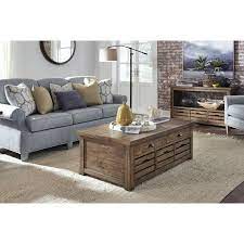 Wooden lift top veneer coffee table with inlaid top. Stratton Rustic Warm Nutmeg Lift Top Storage Coffee Table With Casters Overstock 19843973