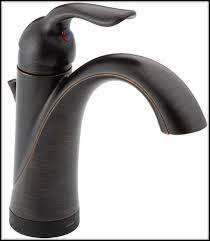 The oil rubbed bronze kitchen faucets are one of the most popular styles today. Delta Oil Rubbed Bronze Bathroom Faucet Delta Lahara Single Handle Bathroom Faucet Delta Faucets