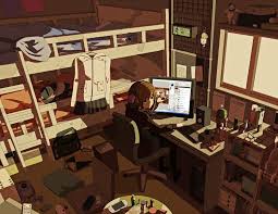 Image of bedrooms marvelous anime bedroom background morning best. Drawing In Her Room Original Anime Scenery Japan Anime City Anime City