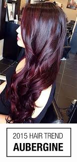Burgundy Hair Color Aubergine Is A Striking Combination Between Violet And Red Hues As A Lowlight Hair Styles Gorgeous Hair Color Hair Color Burgundy