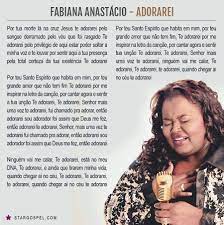 Comment must not exceed 1000 characters. Star Gospel Fabiana Anastacio Adorarei Facebook