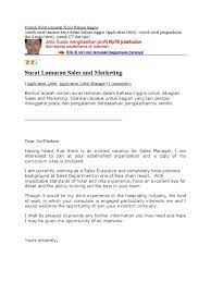 Contoh Surat Lamaran Kerja Sales Executive Dalam Bahasa Inggris Surat Pengunduran Diri Surat Kerja