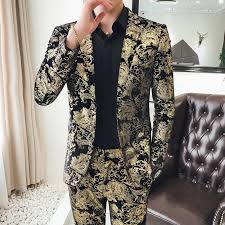 A black and gold suit is recommended only for dinner parties. Plyesxale Men Suits For Wedding 2018 Luxury Brand Black Gold Tuxedo Jacket Designer Prom Suits Latest Coat Pa Dress Suits For Men Prom Suits For Men Prom Suits