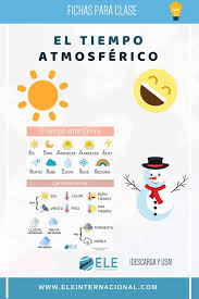 Actividades Para Trabajar El Tiempo Atmosferico En Clase De Ele Incluye Ficha Con Vocabula Tiempo Atmosferico Tiempo Atmosferico Y Clima Juegos De Vocabulario