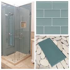 Discover inspiration for your transitional bathroom remodel, including colors, storage, layouts glass tiles are walker zanger roku glass in rain, matte finish. 3x6 Sea Blue Crystal Glass Subway Tile For Kitchen Bathroom Shower Spa Wall Wall Tiles Ideas Of In 2021 Blue Shower Tile Blue Glass Tile Bathroom Glass Tile Shower