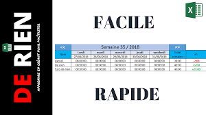 Maybe you would like to learn more about one of these? Simple Suivi Horaire Hebdomadaire Avec Des Horaire Personnalisable Tuto De Rien