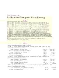 Sesuai dengan peraturan terbaru dari pemerintah soal essay kartu piutang dagang. Soal Mkp L