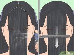 In order to enforce a new part, sally hershberger, a hairstylist in new york city, recommends parting the hair straight out of the shower to help it dry in place. 3 Ways To Cut Your Own Bangs Wikihow