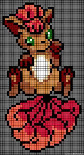 Bead Patterns Vulpix Perler Vulpix Pattern Perler Ideas Perler Beads Pokemon Alpha Patterns Pokemon Cross Stitch Pixel Art Pokemon Pixel Art Pattern