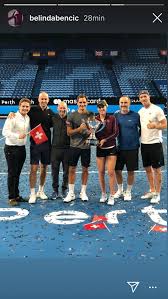 Belinda bencic and roger federer speak to the press following their mixed doubles in in the 2018 mastercard hopman cup final. Roger Federer And Belinda Bencic And Their Respective Teams 5th January 2019 Hopman Cup 2019 Perth Roger Federer Tennis Players Hopman Cup