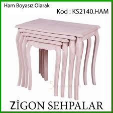 Boyanabilir Ahsap Ham Masif Zigon Sehpalar Tasarim Koltuklar Dekorasyon