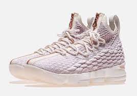Nike shoes high tops lebron james xiii blue red. Lebron James Debuts Kith X Nike Lebron 15 Rose Gold In Christmas Day Game Sneakernews Com