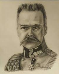 Józef Piłsudski rysunek Barbara Kaczorowska