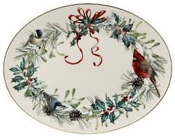 Lenox winter greetings cardinal round serving bowl fine china 24k gold rim width: Lenox Winter Greetings 13 Inch Gold Banded Fine China Platter Buy Online In Dominica At Dominica Desertcart Com Productid 30729850