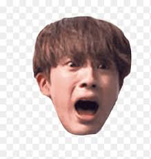 Do not repost my gifs. Man Face Jin Internet Meme Bts K Pop Hope Face Head Png Pngegg
