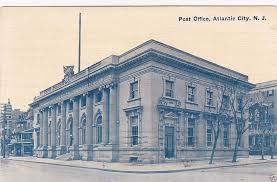 New Jersey Atlantic City Post Office Building Road 1912 Vintage Old Postcard Nj Atlantic City City Old Postcards