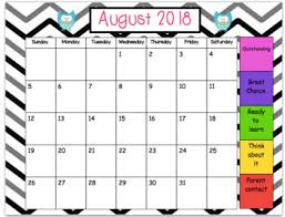 Editable Monthly Behavior Chart Worksheets Teaching
