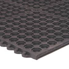 apache mills 3' x 3' black interlocking