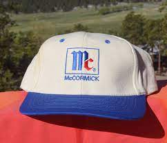 Vintage 80s Baseball Cap Mccormick Spices Two Tone Twill Hat Etsy Hats Hats Vintage Cap