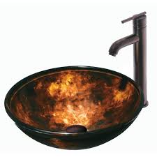 Our engineers specifically developed this finish. Vigo Brown And Gold Fusion Glass Vessel Sink And Faucet Set In Oil Rubbed Bronze Free Shipping Modern Bathroom