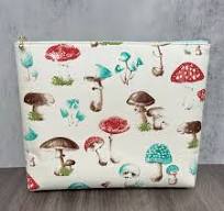 Mushroom Cosmetic Case, Handmade Toadstool Fungi Fungus Zippered Makeup  Bag, Zipper Toiletry Kit Overnight Travel, Mushroom Lover