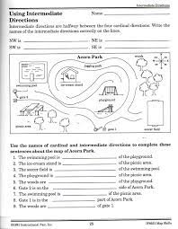 Intermediate Directions Worksheet Social Studies Worksheets Map Skills Worksheets Middle School Maps