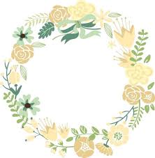 Floral Frame Cute Retro Flowers Arranged Un A Shape Of The Wreath Perfect For Wedding Invitations And Birthday Cards Sto Flower Frame Floral Art Retro Flowers