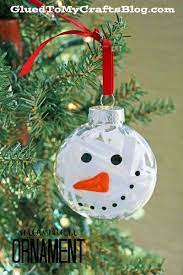 Plastic Snowman Ornament Christmas Craft Kids Christmas Ornaments Ornament Crafts Christmas Ornament Crafts