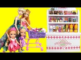 Mall Shopping Elsa And Anna Toddlers At The Food Court Beauty Supplies Furniture Grocery Youtube Barbie Kids Barbie Doll Head American Girl Doll House