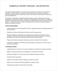 Track record of managing rental issues and promoting and while a degree isn't necessarily required to get a job as a property manager, depending on the job's requirement and the property management. Free 9 Sample Property Manager Job Description Templates In Pdf Ms Word