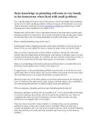 The fourth book of the old testament; Basic Knowledge On Plumbing Will Come In Very Handy To The Homeowner