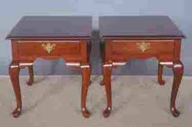 'brasilia' by broyhill premier pair of end tables, refinished, 1960s. 3402 Pair Of Broyhill End Tables Queen Anne In Style Aug 22 2004 Dargate Auction Galleries In Pa