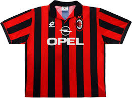 Plantilla del milan temporada 1995/1996. 1996 97 Ac Milan Basic Home Shirt Excellent L Classic Retro Vintage Football Shirts